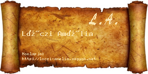 Lóczi Amélia névjegykártya